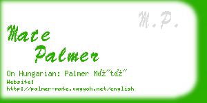 mate palmer business card